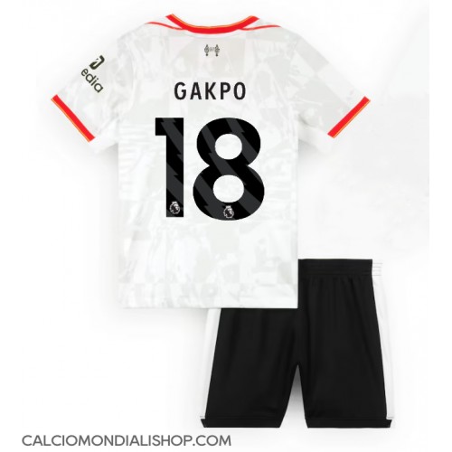 Maglie da calcio Liverpool Cody Gakpo #18 Terza Maglia Bambino 2024-25 Manica Corta (+ Pantaloni corti)